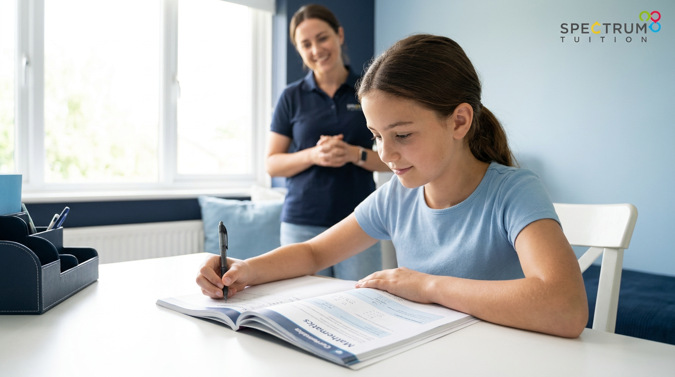 Melbourne student working through structured NAPLAN preparation materials at Spectrum Tuition